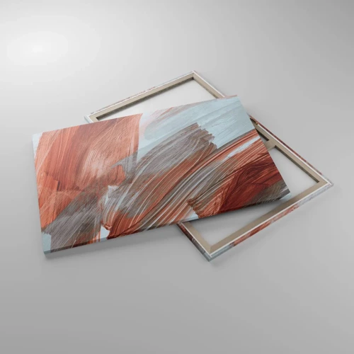 Lærredstryk - Billede på lærred - Efterårsagtig og blæsende abstraktion - 120x80 cm