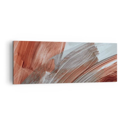 Lærredstryk - Billede på lærred - Efterårsagtig og blæsende abstraktion - 140x50 cm