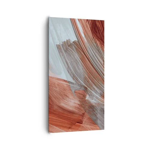 Lærredstryk - Billede på lærred - Efterårsagtig og blæsende abstraktion - 65x120 cm