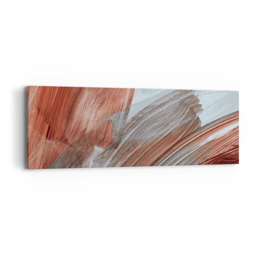 Lærredstryk - Billede på lærred - Efterårsagtig og blæsende abstraktion - 90x30 cm