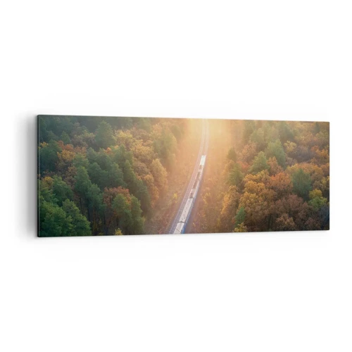 Lærredstryk - Billede på lærred - Efterårsrejse - 140x50 cm