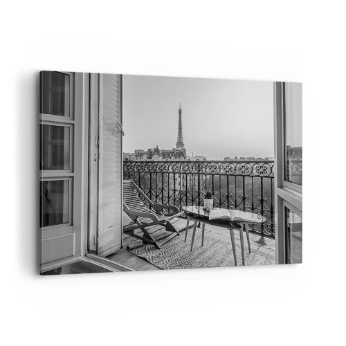 Lærredstryk - Billede på lærred - Eftermiddag i Paris - 120x80 cm
