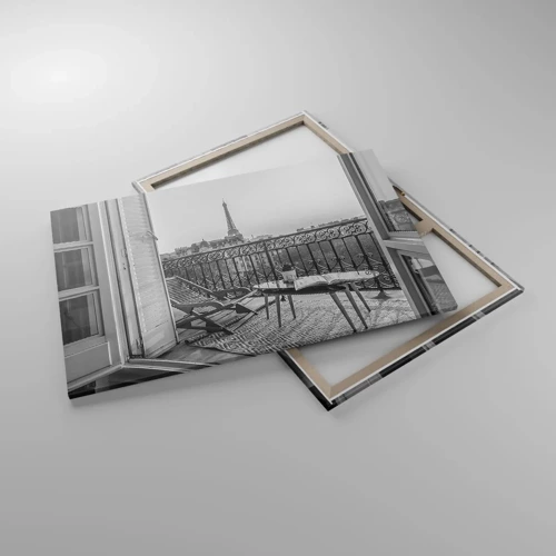 Lærredstryk - Billede på lærred - Eftermiddag i Paris - 120x80 cm