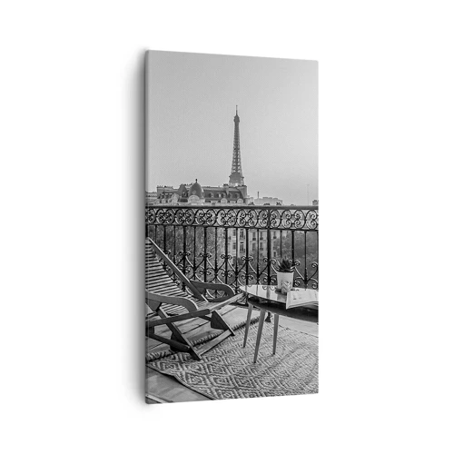 Lærredstryk - Billede på lærred - Eftermiddag i Paris - 55x100 cm