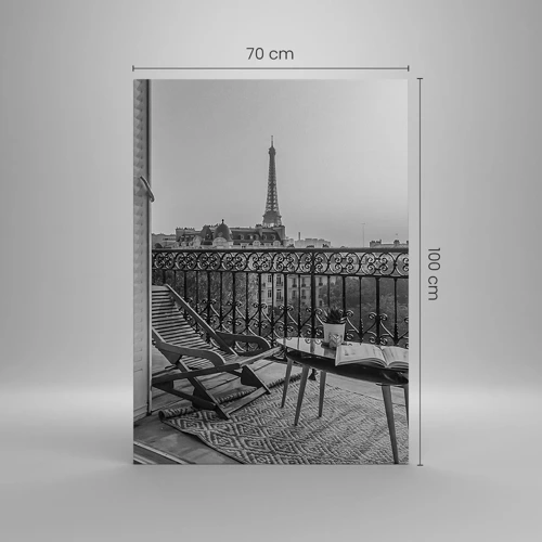 Lærredstryk - Billede på lærred - Eftermiddag i Paris - 70x100 cm
