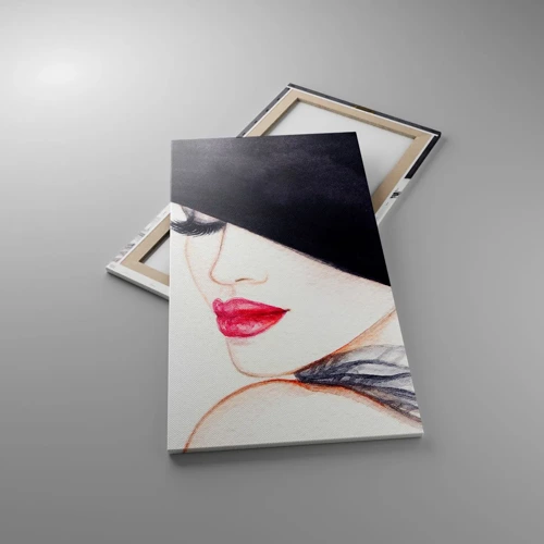 Lærredstryk - Billede på lærred - Elegance og sensualitet - 55x100 cm