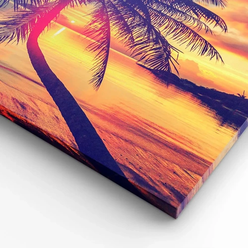 Lærredstryk - Billede på lærred - En aften under palmerne - 50x50 cm