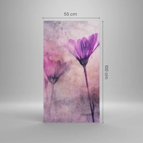Lærredstryk - Billede på lærred - En drøm af blomster - 55x100 cm