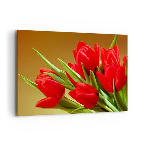 Lærredstryk - Billede på lærred - En flok forårsglæde - 100x70 cm