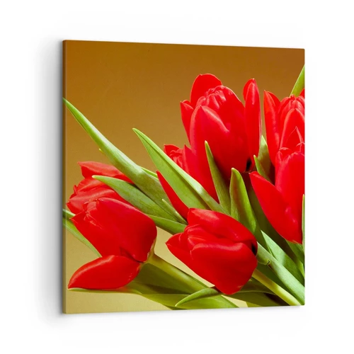 Lærredstryk - Billede på lærred - En flok forårsglæde - 50x50 cm