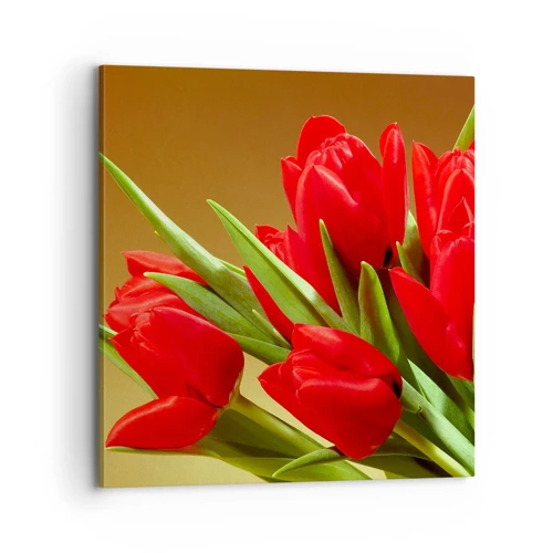 Lærredstryk - Billede på lærred - En flok forårsglæde - 70x70 cm