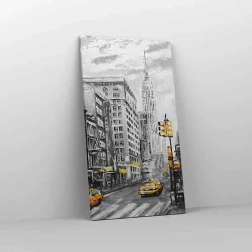 Lærredstryk - Billede på lærred - En fortælling fra New York - 45x80 cm