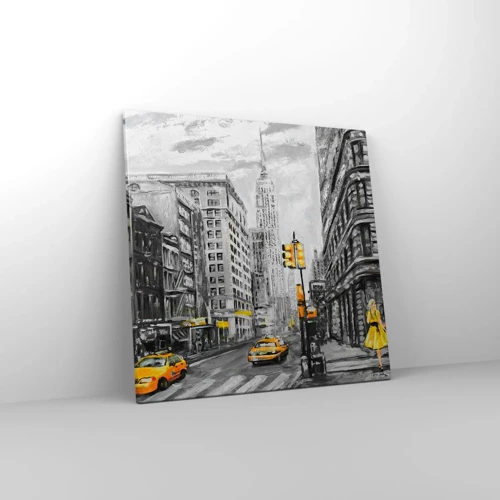 Lærredstryk - Billede på lærred - En fortælling fra New York - 50x50 cm