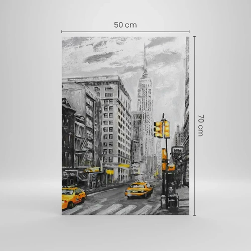 Lærredstryk - Billede på lærred - En fortælling fra New York - 50x70 cm