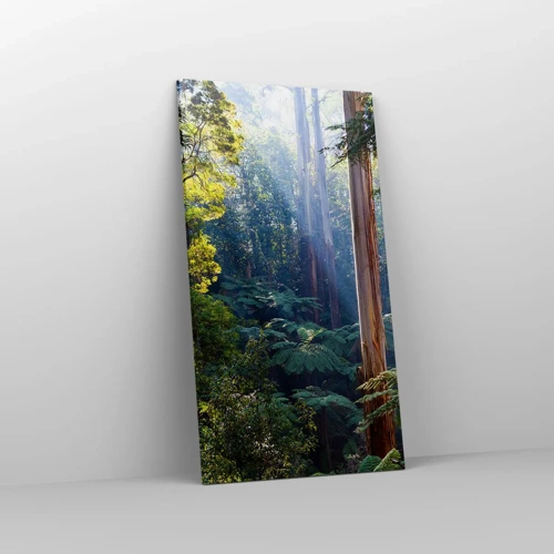 Lærredstryk - Billede på lærred - En fortælling om skoven - 55x100 cm