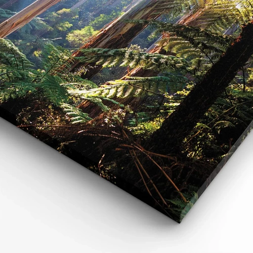 Lærredstryk - Billede på lærred - En fortælling om skoven - 55x100 cm