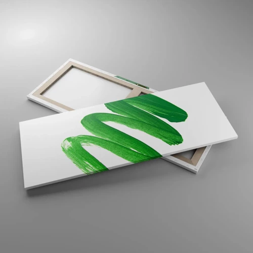 Lærredstryk - Billede på lærred - En grøn vittighed - 100x40 cm