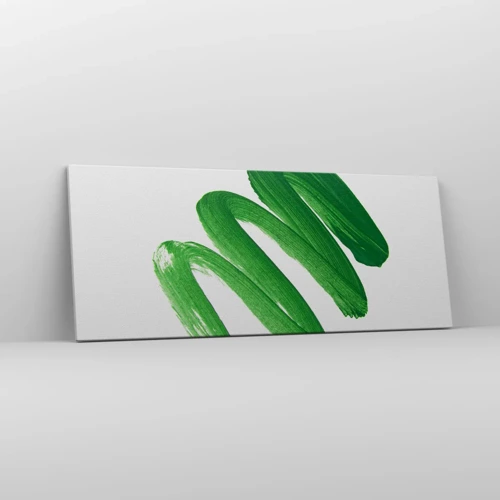 Lærredstryk - Billede på lærred - En grøn vittighed - 100x40 cm