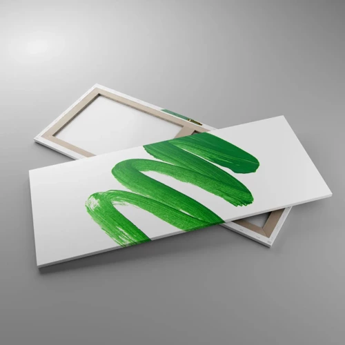 Lærredstryk - Billede på lærred - En grøn vittighed - 120x50 cm