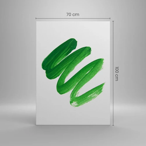 Lærredstryk - Billede på lærred - En grøn vittighed - 70x100 cm