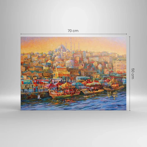 Lærredstryk - Billede på lærred - En historie fra Istanbul - 70x50 cm