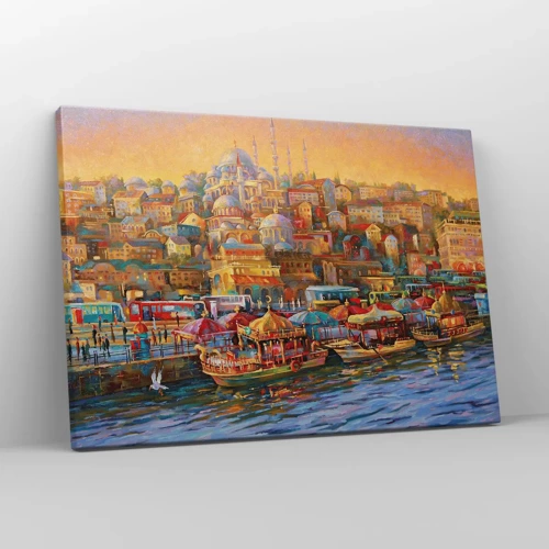 Lærredstryk - Billede på lærred - En historie fra Istanbul - 70x50 cm