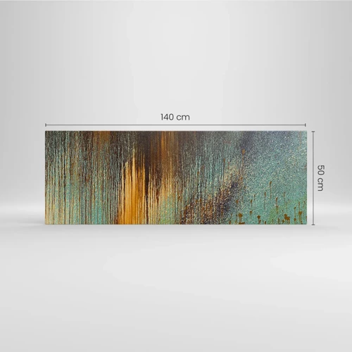 Lærredstryk - Billede på lærred - En utilsigtet farverig komposition - 140x50 cm