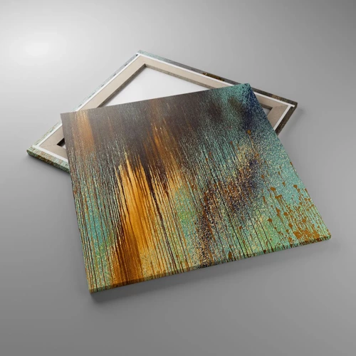 Lærredstryk - Billede på lærred - En utilsigtet farverig komposition - 60x60 cm