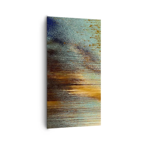 Lærredstryk - Billede på lærred - En utilsigtet farverig komposition - 65x120 cm