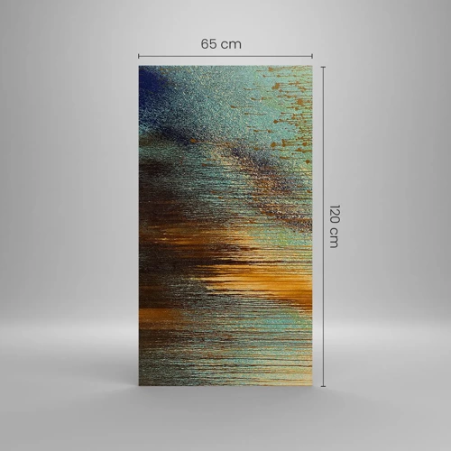 Lærredstryk - Billede på lærred - En utilsigtet farverig komposition - 65x120 cm