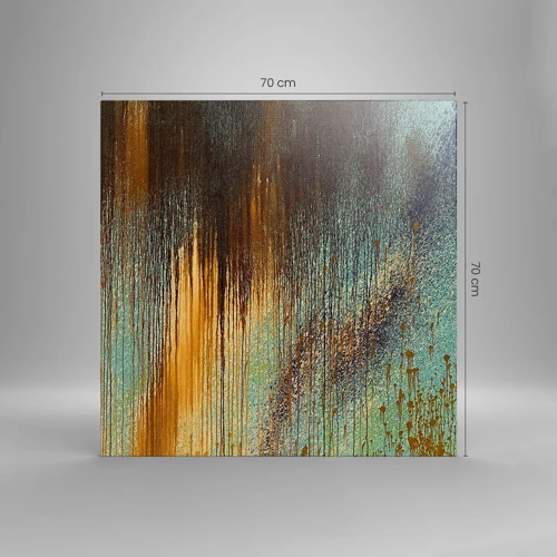 Lærredstryk - Billede på lærred - En utilsigtet farverig komposition - 70x70 cm