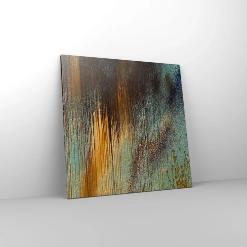 Lærredstryk - Billede på lærred - En utilsigtet farverig komposition - 70x70 cm