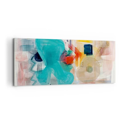 Lærredstryk - Billede på lærred - Et farverigt spil - 120x50 cm