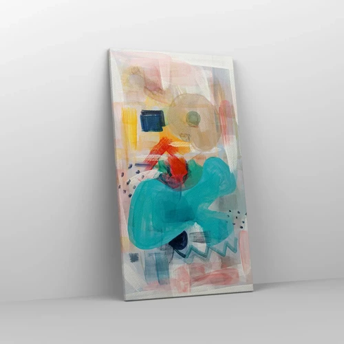 Lærredstryk - Billede på lærred - Et farverigt spil - 45x80 cm