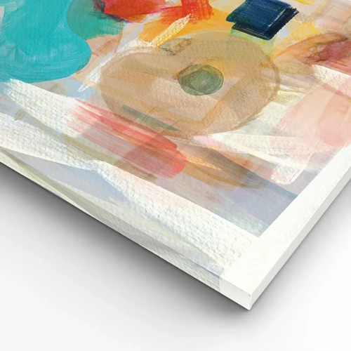 Lærredstryk - Billede på lærred - Et farverigt spil - 70x100 cm