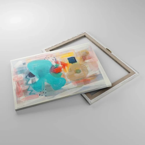 Lærredstryk - Billede på lærred - Et farverigt spil - 70x50 cm