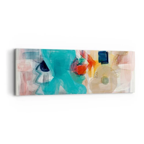 Lærredstryk - Billede på lærred - Et farverigt spil - 90x30 cm