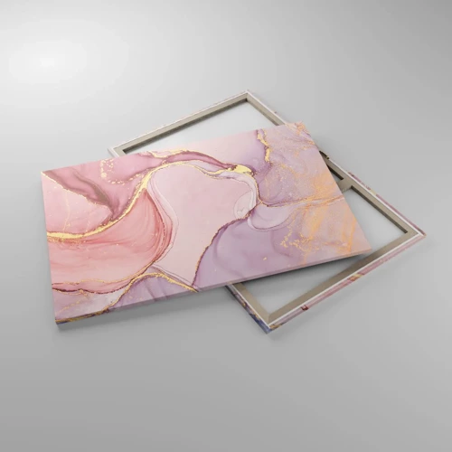 Lærredstryk - Billede på lærred - Et kærtegn af farver - 120x80 cm