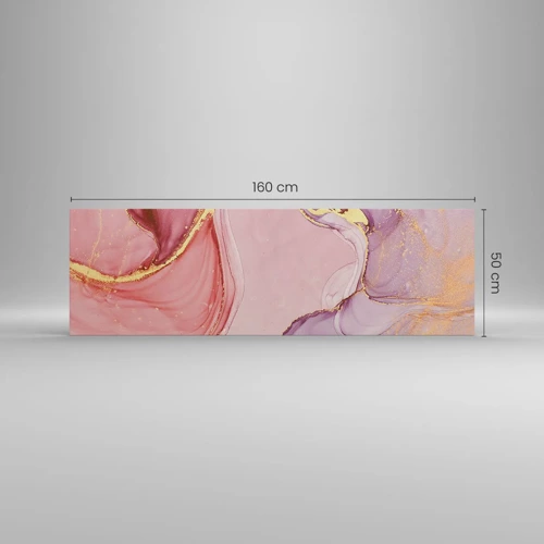 Lærredstryk - Billede på lærred - Et kærtegn af farver - 160x50 cm