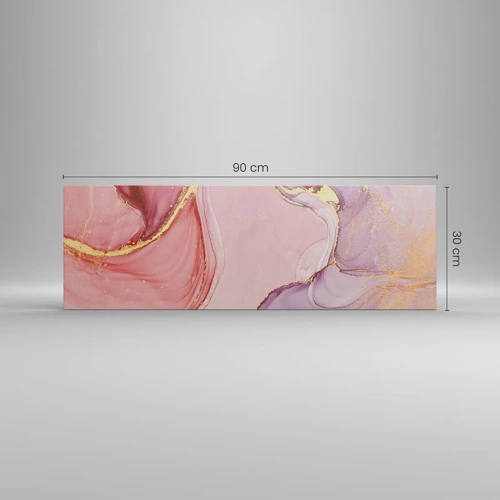 Lærredstryk - Billede på lærred - Et kærtegn af farver - 90x30 cm