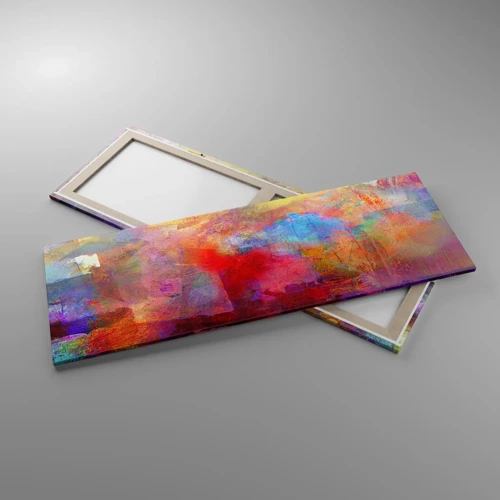 Lærredstryk - Billede på lærred - Et kig ind i regnbuen - 140x50 cm