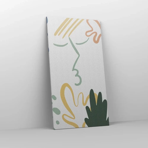 Lærredstryk - Billede på lærred - Et kys af blomster - 65x120 cm