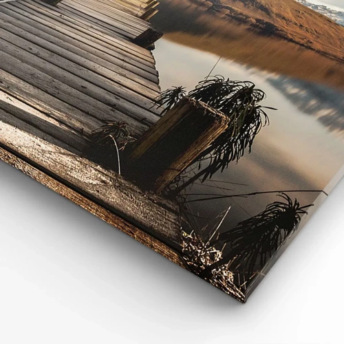 Lærredstryk - Billede på lærred - Et landskab i stilhed - 45x80 cm