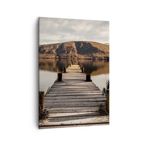 Lærredstryk - Billede på lærred - Et landskab i stilhed - 50x70 cm