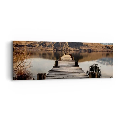 Lærredstryk - Billede på lærred - Et landskab i stilhed - 90x30 cm