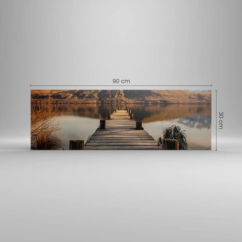 Lærredstryk - Billede på lærred - Et landskab i stilhed - 90x30 cm