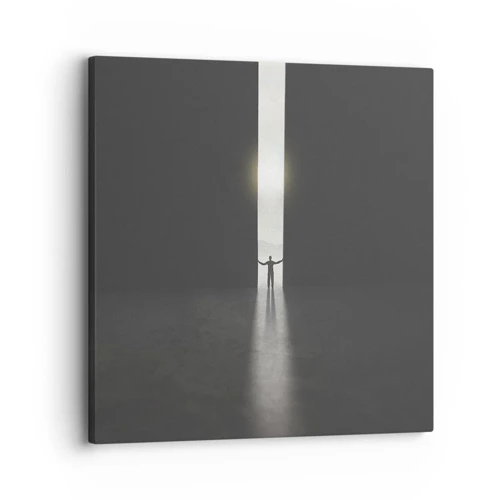 Lærredstryk - Billede på lærred - Et skridt mod en lys fremtid - 30x30 cm