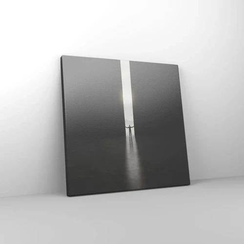 Lærredstryk - Billede på lærred - Et skridt mod en lys fremtid - 30x30 cm