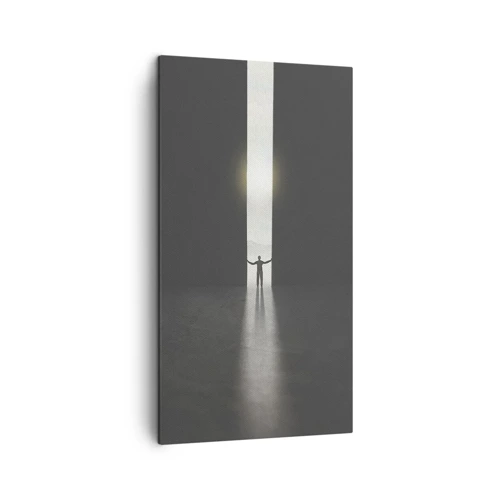 Lærredstryk - Billede på lærred - Et skridt mod en lys fremtid - 45x80 cm