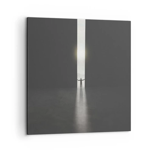 Lærredstryk - Billede på lærred - Et skridt mod en lys fremtid - 50x50 cm